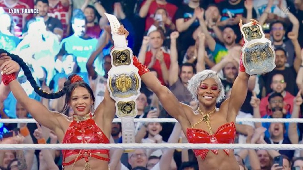 Jade Cargill & Bianca Belair win WWE Women’s Tag Team Titles at WWE ...